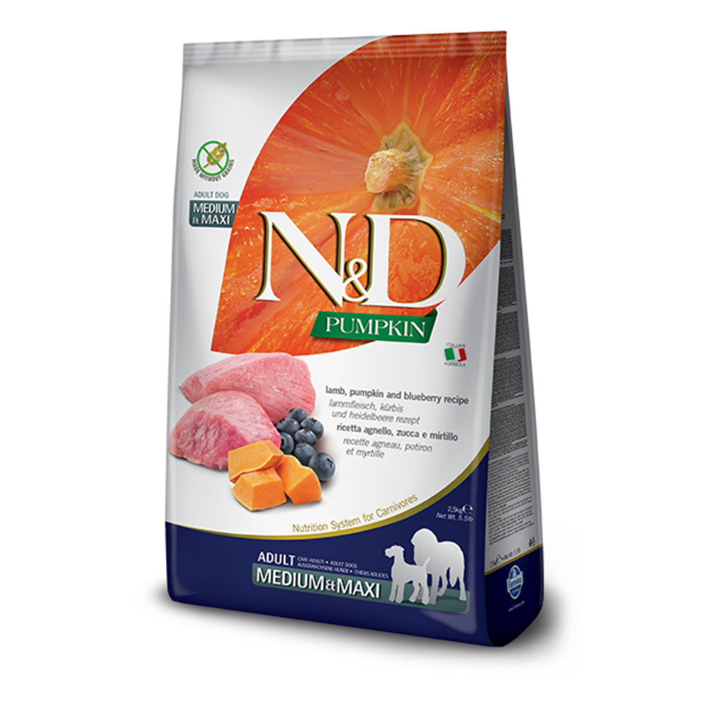 N&D Dog Pumpkin Lamb & Blueberry Adult Medium and Maxi