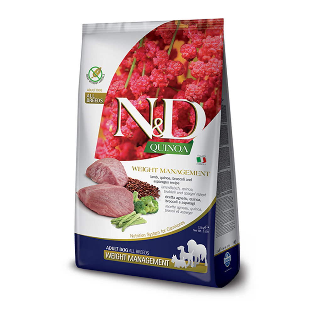 N&D Dog Quinoa Weight Management Lamb, Broccoli & Asparagus