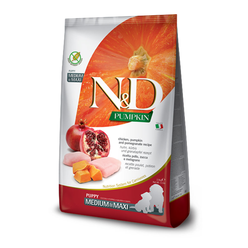N&D Dog Pumpkin, Chicken & Pomegranate Puppy Medium and Maxi