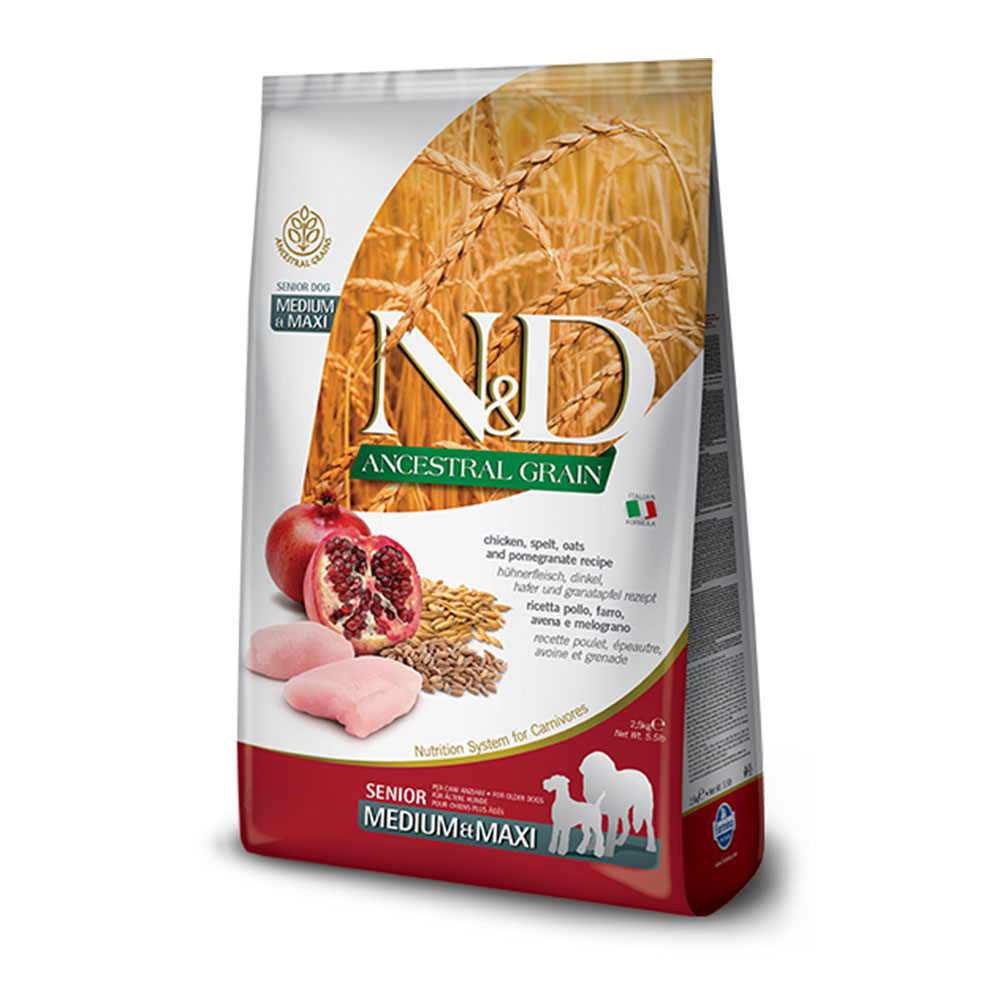 N&D Low Grain Dog Chicken & Pomegranate Senior Medium and Maxi